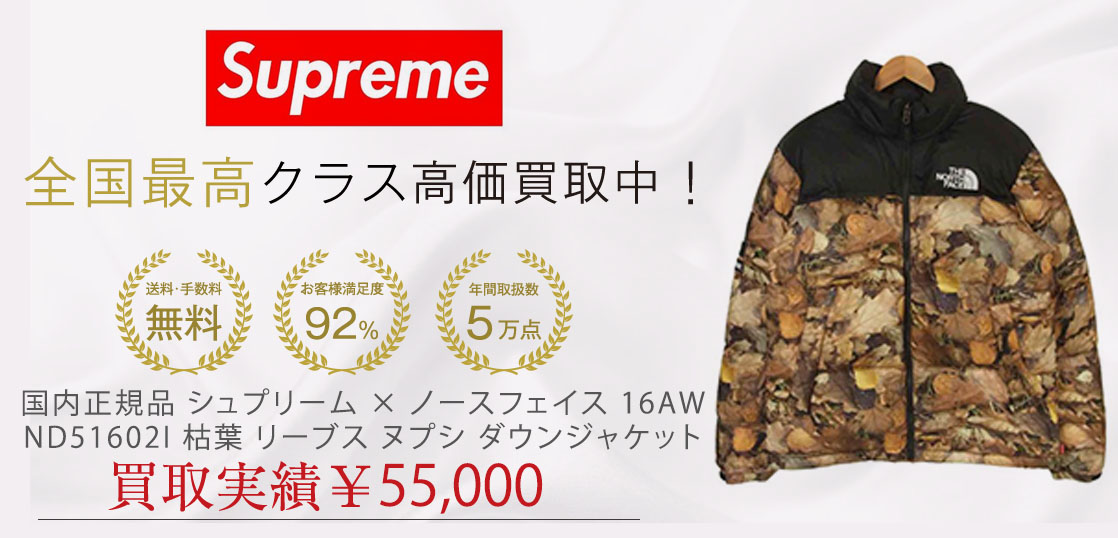 16AW Supreme × THE NORTH FACE Leaves Nuptse Jacket シュプリーム