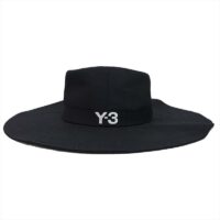 ヨウジヤマモト 帽子 Y-3 ワイスリー 極美品 ロゴ 刺繍 ハット レディース 帽子 黒 S 54cm 画像